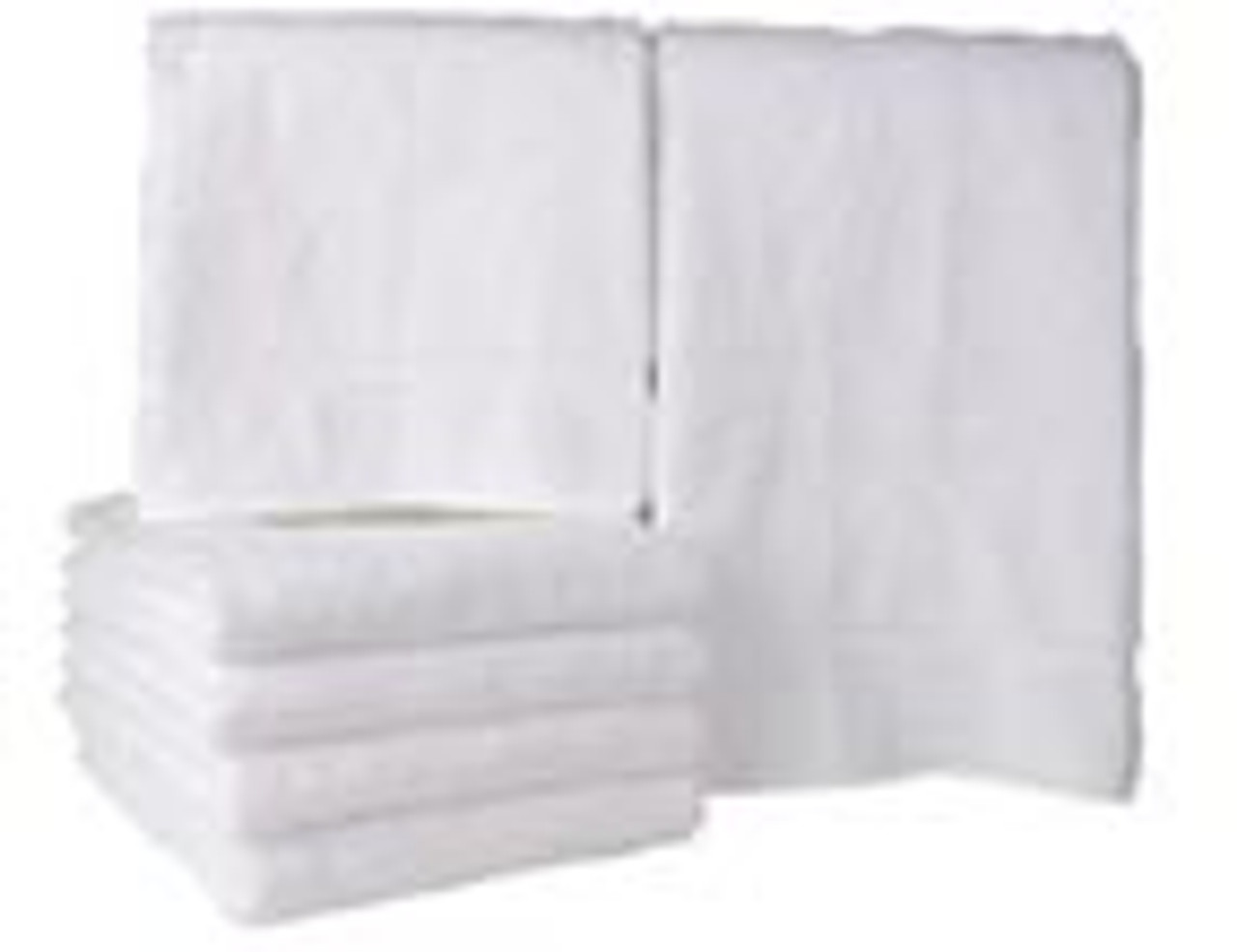 Washcloths White Premium With Border, 100% Cotton