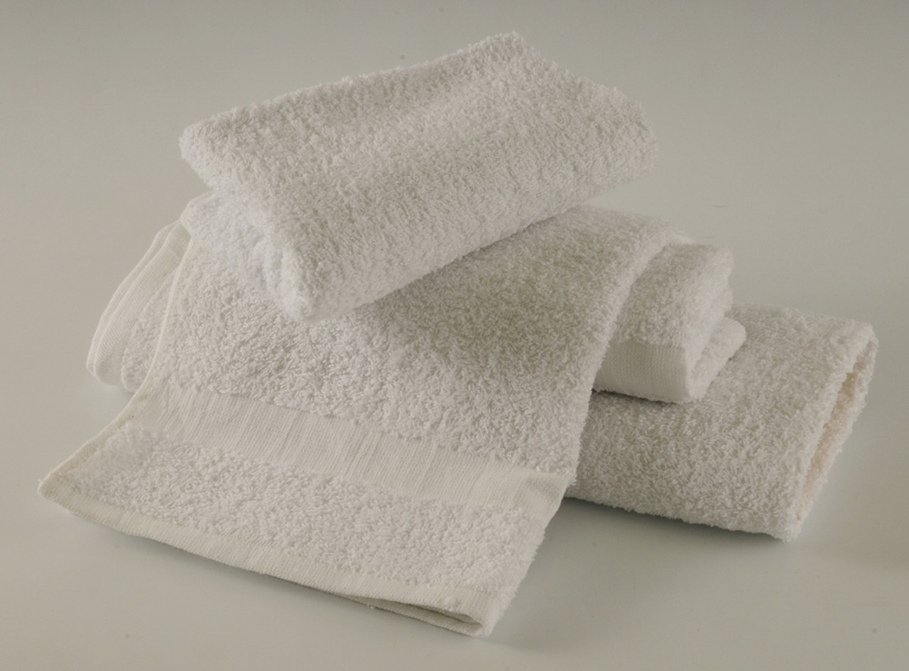 15x25-Economy White hand towels 100% cotton – Washcloth Set