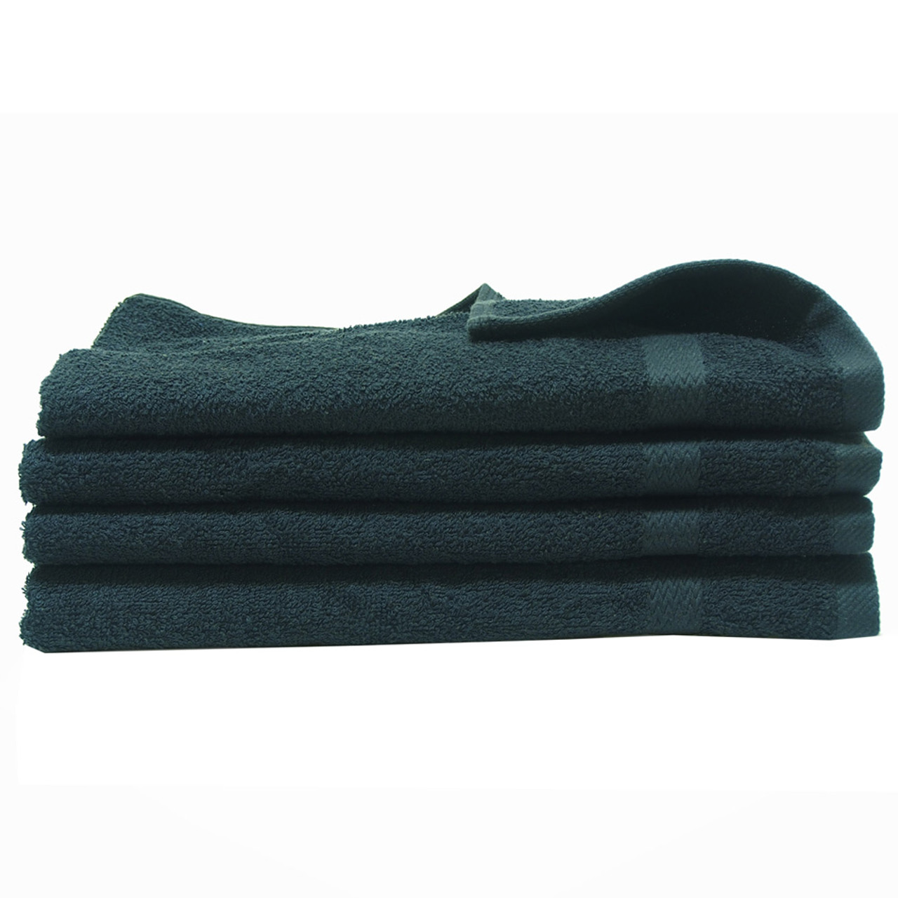 Wholesale Towels > 16x27 - Black Salon Towel Premium Plus 3 Lb 100% Cotton