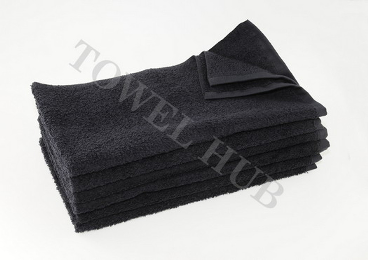Black Hand Towels  16x27 Spa Hand Towels