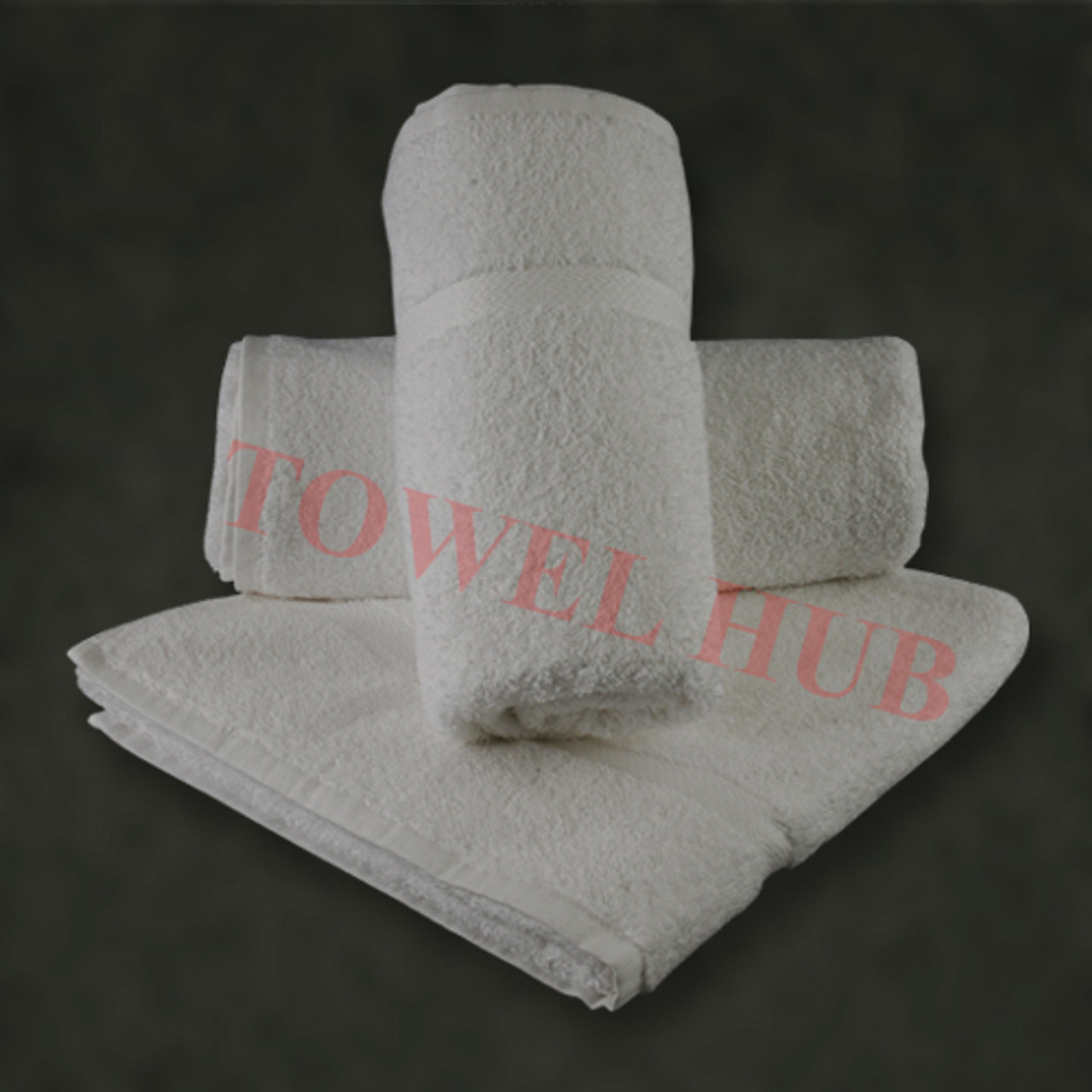 27X54-Premium Plus White Bath towels 100% Cotton