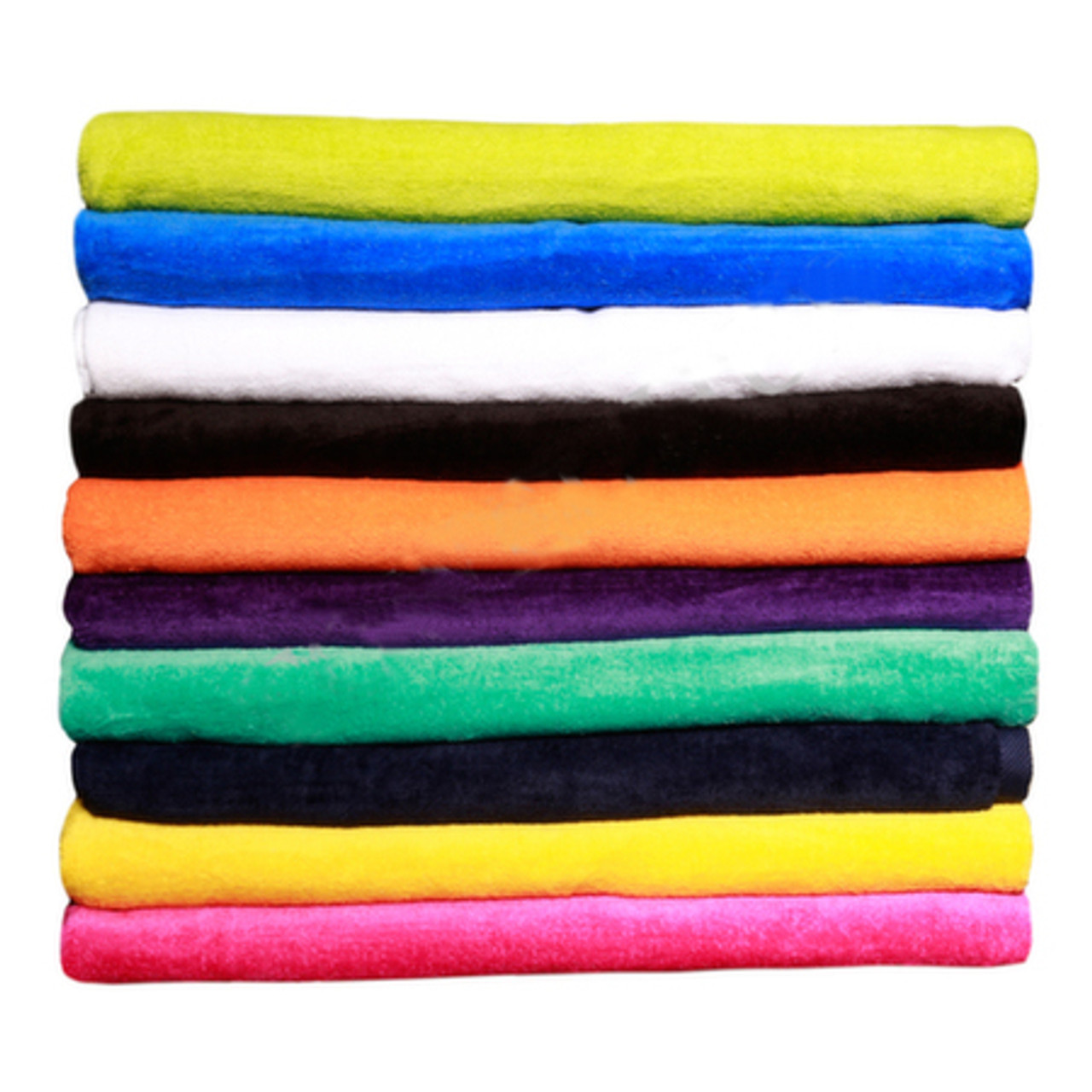 Wholesale Towels > 35x70 - BLACK Wholesale Bulk Beach Towels Terry