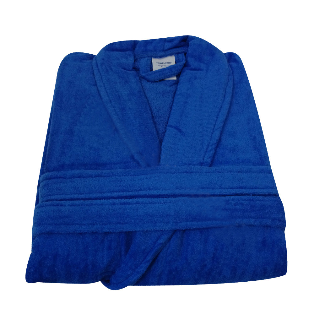 FeelBlue Cotton Bathrobe For Gents (Royal Blue-Full) – neighbourjoy