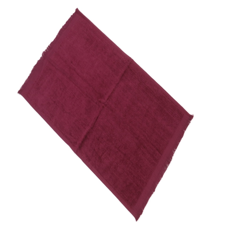 Geometric Embroidered Burgundy Cotton Tea Towels (Pair), 'Burgundy Sparkles