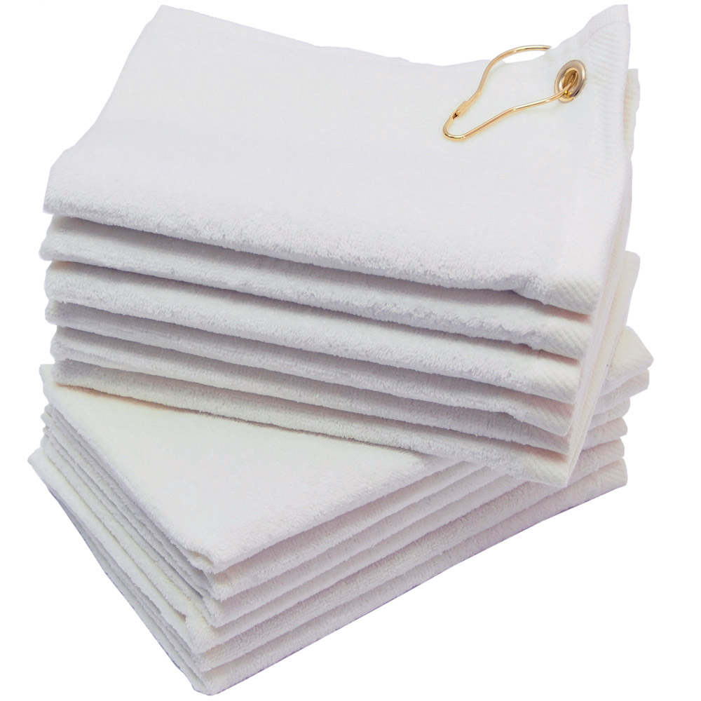 Cotton Terry Towels 16x27 Medium Weight White