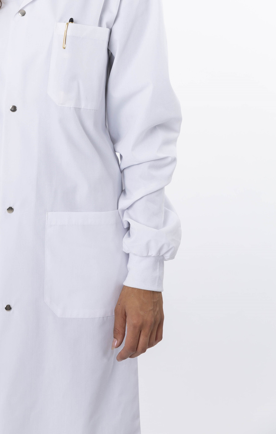Greentown Unisex  Snap Front Full Length medical Lab Coat With Cuffs