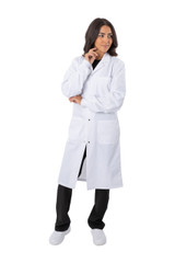 Greentown Unisex Snap Front Full Length Lab Coat With Cuffs