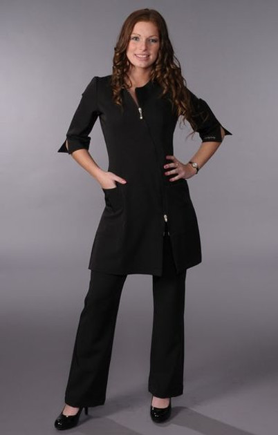 Carolyn Design 3/4 length lab coat with Diagonal back Carolyn Design 3/4 length lab coat with Diagonal back