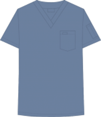 Mobb Unisex V-Neck Nursing Scrub Top in Postman Blue Mobb Unisex V-Neck Nursing Scrub Top in Postman Blue