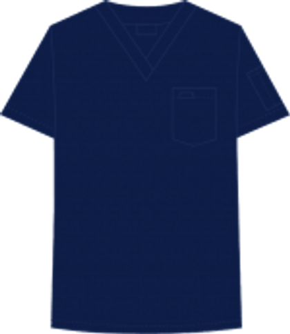 Mobb Unisex V-Neck Nursing Scrub Top in navy Mobb Unisex V-Neck Nursing Scrub Top in navy