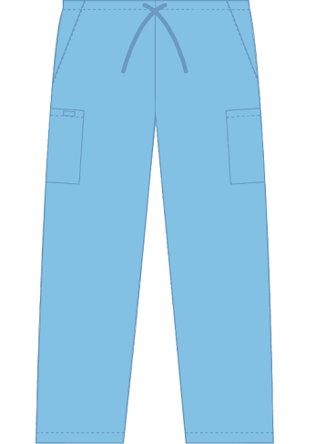 Unisex  Nursing uniform Scrub pants in sky blue color