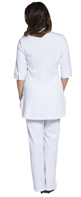 back profile Joanne Martin uniform collar long Tunic