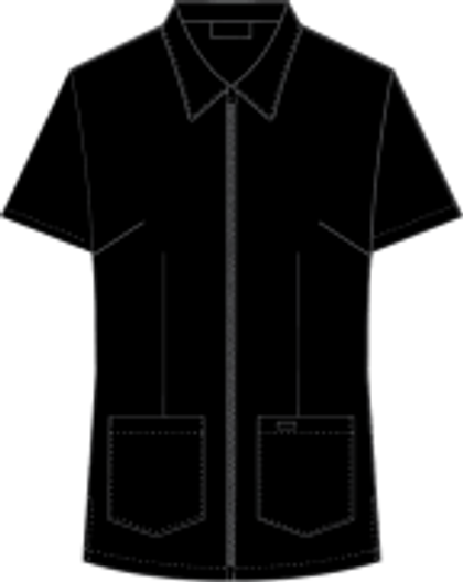 Mobb Zipper Front ladies nursing scrub top in black