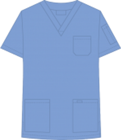 Mobb V-NECK UNISEX SCRUB TOP lblue