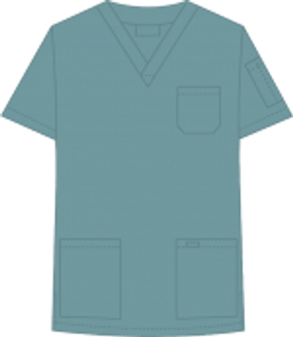 Mobb V-NECK UNISEX SCRUB TOP blue gray