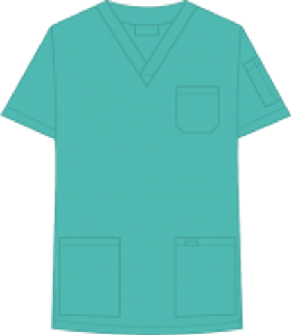 Mobb v-neck unisex nursing scrub top in turquoise
