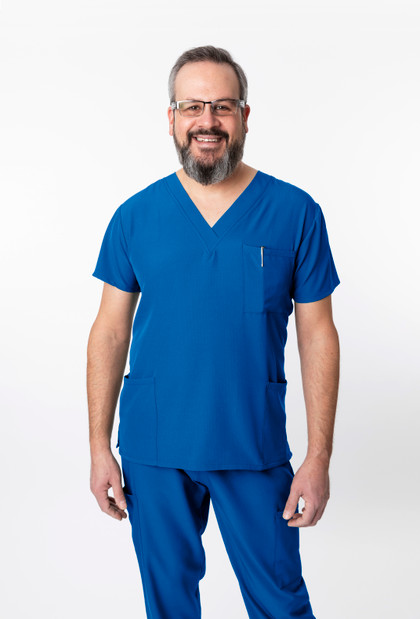 4 way stretchable unisex nursing scrub top