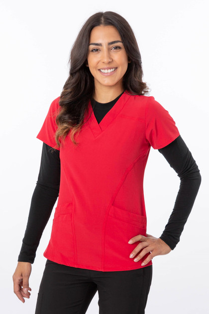 Greentown Zinnia V-Neck Athletic Scrub Top