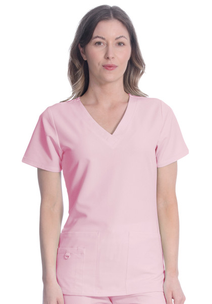 Greentown nursing scrub top in pink color Greentown nursing scrub top in pink color