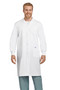 Mobb Full Length Unisex Snap Lab Coat With Knitted Cuffs
