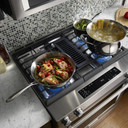 Kitchenaid® 30-Inch 4-Burner Dual Fuel Downdraft Front Control Range KSDG950ESS