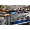KitchenAid® 30'' Smart Commercial-Style Dual Fuel Range with 4 Burners KFDC500JIB