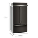 Kitchenaid® 24.2 Cu. Ft. 42" Built-In French Door Bottom Mount Refrigerator with Platinum Interior KBFN542SBE