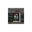 Kitchenaid® 24" Undercounter Refrigerator with Glass Door and Shelves with Metallic Accents KURR524SPS