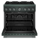 KitchenAid® 36-Inch 6 Burner Commercial-Style Dual Fuel Range with No Preheat Air Fry Mode KFDS936SJP