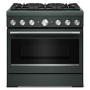 KitchenAid® 36-Inch 6 Burner Commercial-Style Dual Fuel Range with No Preheat Air Fry Mode KFDS936SJP