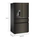 Whirlpool® 36-inch Wide True Counter Depth 4-Door French Door Refrigerator - 22 cu. ft. WRMC5036RV