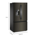 Whirlpool® 36-inch Wide True Counter Depth 3-Door French Door Refrigerator - 23.4 cu. ft. WRFC7036RV