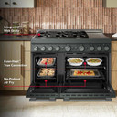 KitchenAid® 48-Inch 6 Burner Commercial-Style Gas Range with Griddle KFGD948SJP