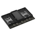 Kitchenaid® Gas-on-Metal Cooktop with an Integrated Wok Grate and CookShield™ Finish KCGK730SBE