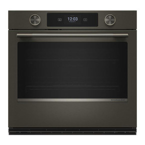 Kitchenaid® 30-inch Smart Electric Single Wall Oven with Assisted Cooking Modes - Black Ore KOES730SBE