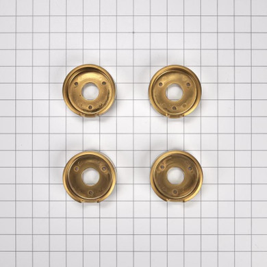Set of 4 Range Brass Knob Bezels, Oven W11323068