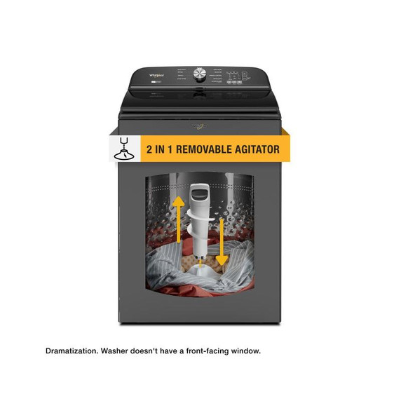 6.0-6.1 Cu. Ft. I.E.C. Whirlpool® Top Load Washer with Removable Agitator WTW6157PB