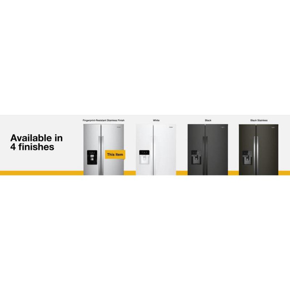 Whirlpool® 33-inch Wide Side-by-Side Refrigerator - 21 cu. ft. WRS321SDHZ