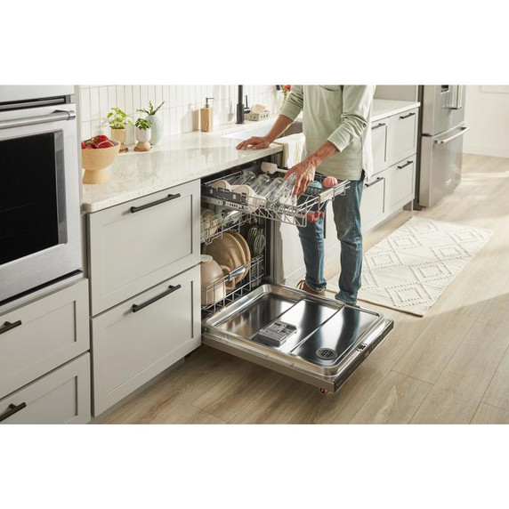 Kitchenaid® 23.8 cu. ft. 36" Counter-Depth French Door Platinum Interior Refrigerator with PrintShield™ Finish KRFC704FPS