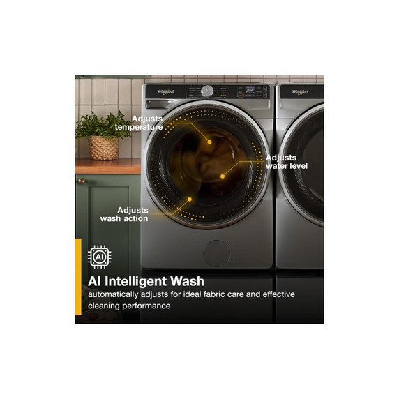 Whirlpool® 5.8 cu. ft. I.E.C. Smart Front Load ENERGY STAR® Certified Washer with FreshFlow™ Vent System and Intelligent Wash WFW6720RW