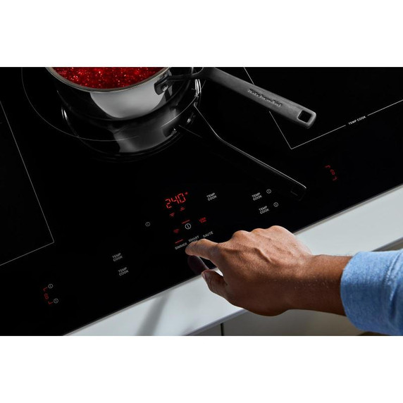Kitchenaid® 36" Temp Cook™ Induction Cooktop with 5 Cooking Zones KCIT736SSS