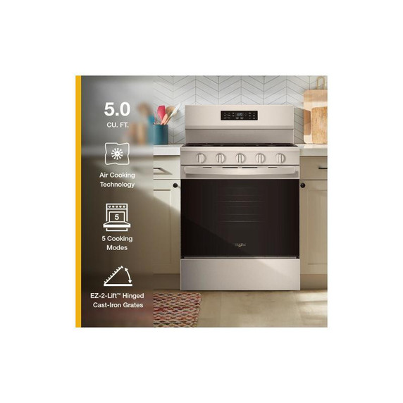 Whirlpool® 30-inch Gas Range with Air Cooking Technology WFGS5730SZ