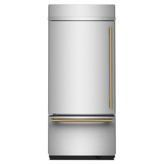 Kitchenaid® 20.8 Cu. Ft. 36" Built-In Bottom Mount Refrigerator with Platinum Interior KBBL336SPS
