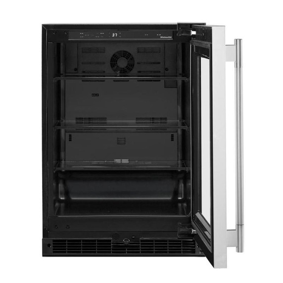 Kitchenaid® 24"" Undercounter Refrigerator with Glass Door KURR324SSB