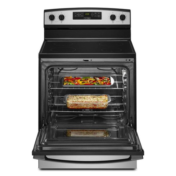 30-inch Amana® Electric Range with Extra-Large Oven Window YAER6203MSS