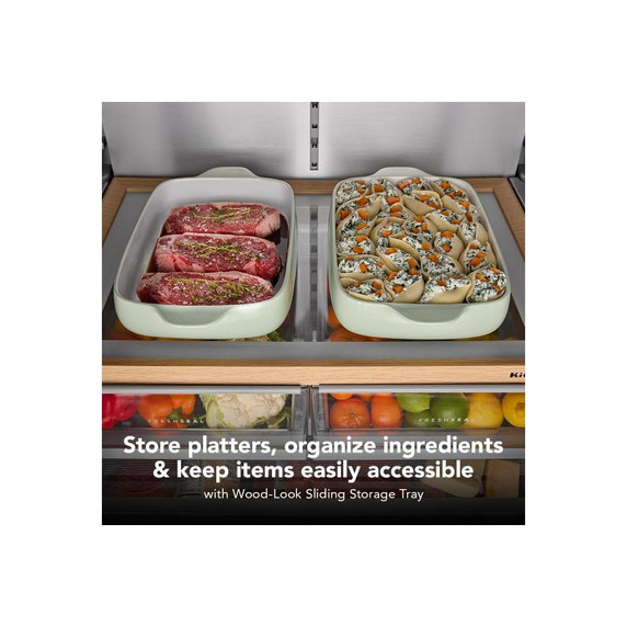 Kitchenaid® 30 cu. ft. French Door Refrigerator with Exterior Water and Ice KRFF436SBE