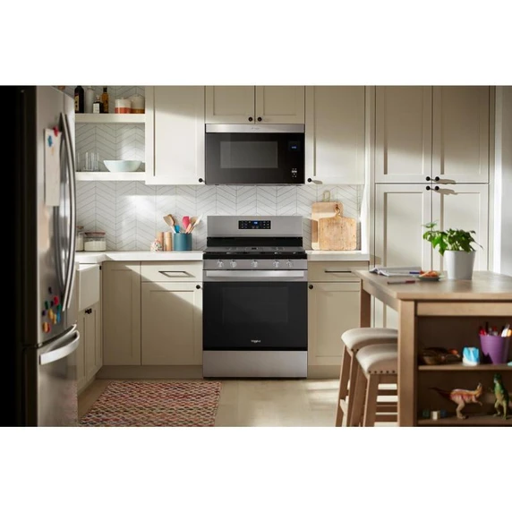 Whirlpool® 30-inch Gas Range with Air Cooking Technology and Steam Clean WFGS4530SW