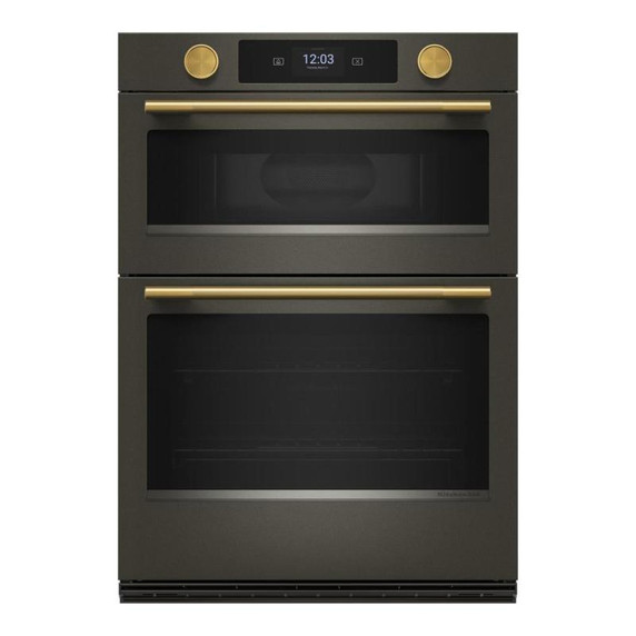 Kitchenaid® 30-inch Smart Electric Combo Wall Oven with Assisted Cooking Modes - Black Ore KOEC730SBE