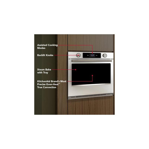 Kitchenaid® 30-inch Smart Electric Single Wall Oven with Assisted Cooking Modes - PrintShield™ Finish KOES730SPS