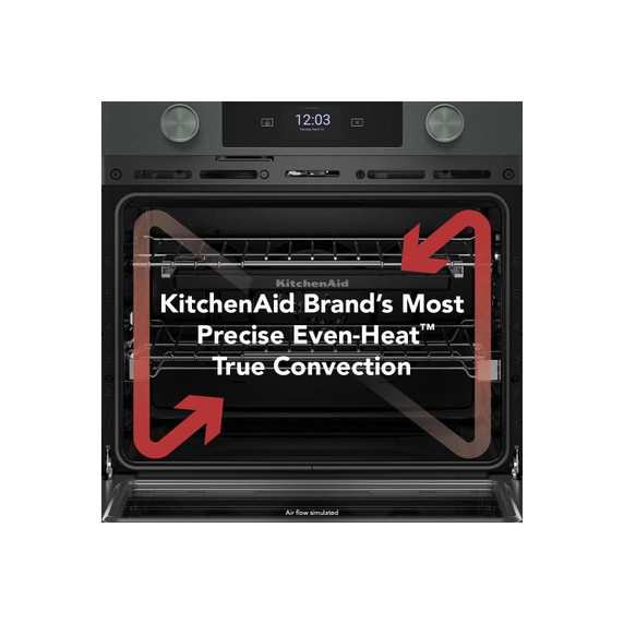 Kitchenaid® 30-inch Smart Electric Single Wall Oven with Assisted Cooking Modes - Juniper KOES730SJP